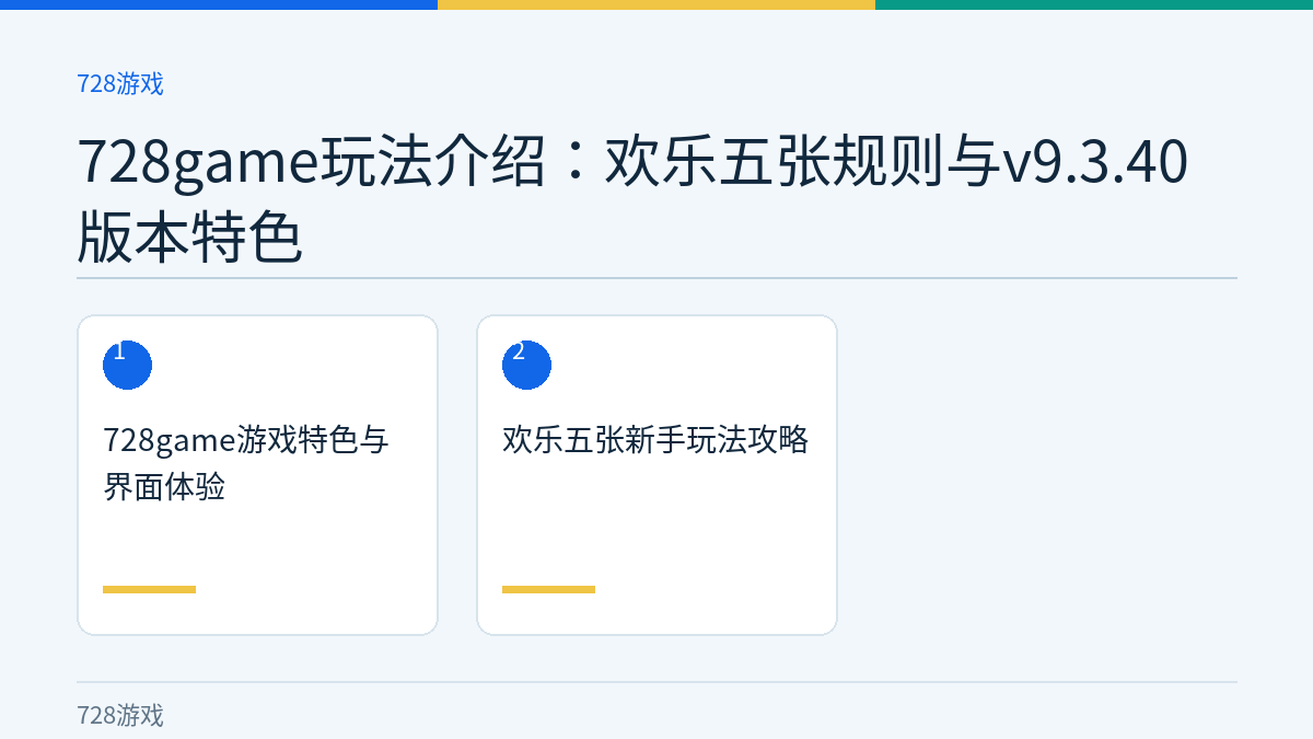 728game玩法介绍：欢乐五张规则与v9.3.40版本特色文章内容示意图